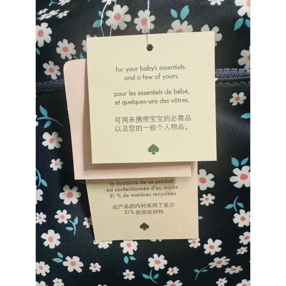 Kate Spade Jae Baby Bag / Diaper Tote – Navy Floral Print | NWT - Picture 7 of 11